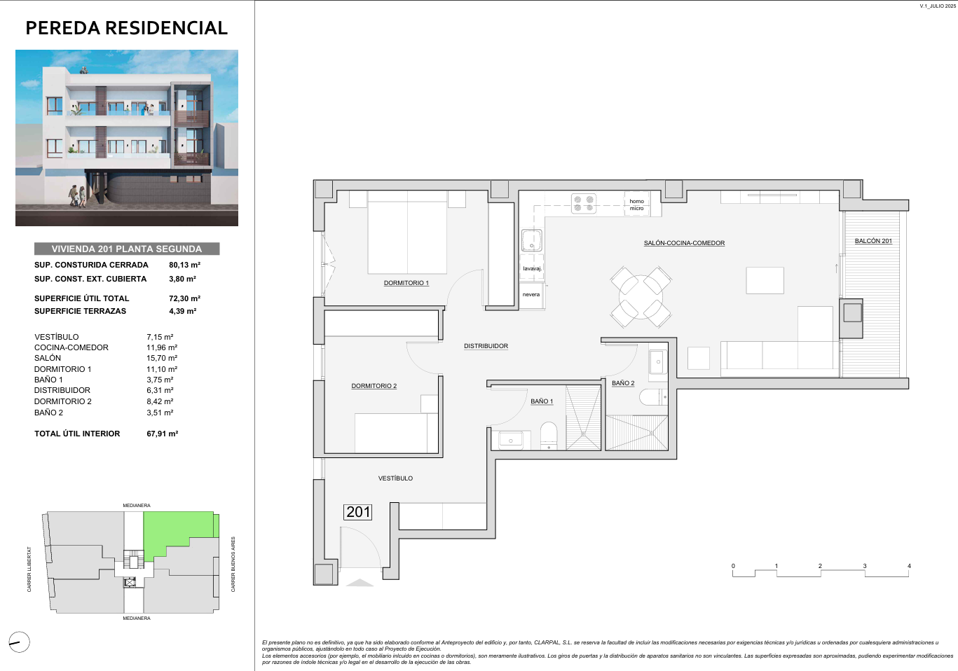 Plano Vivienda 201